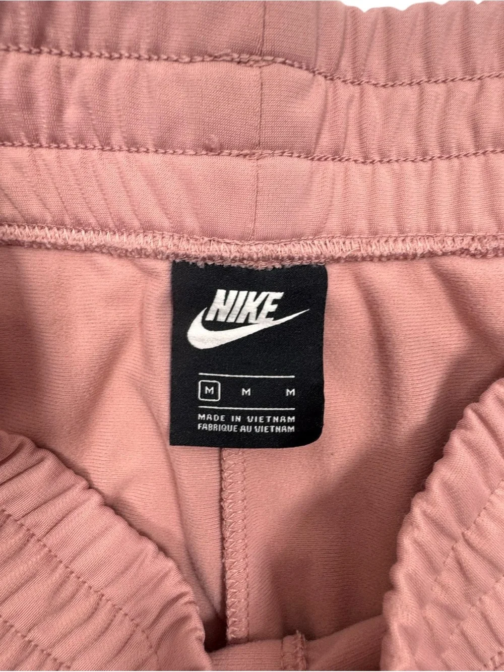 Nike Women’s Hushed Pink Joggers With Striped Cuff Size Medium